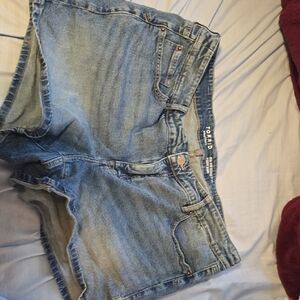 Torrid Light Blue High-Rise Denim Shorts. Size 20.  Minimum Wear.